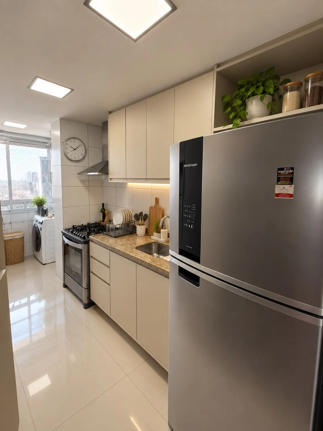 Cozinha com lavanderia
